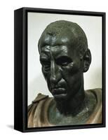 Bronze Head of Julius Caesar Bust-null-Framed Stretched Canvas