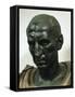 Bronze Head of Julius Caesar Bust-null-Framed Stretched Canvas