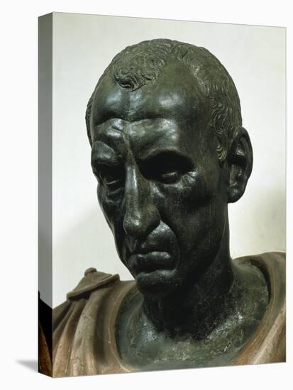 Bronze Head of Julius Caesar Bust-null-Stretched Canvas