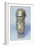 Bronze Head of Leo Tolstoy-null-Framed Giclee Print