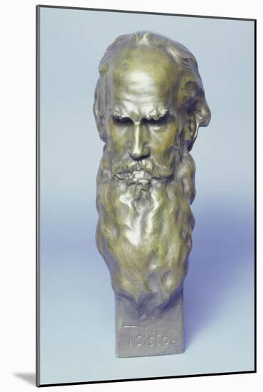 Bronze Head of Leo Tolstoy-null-Mounted Giclee Print