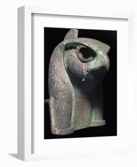 Bronze head of the Egyptian god Ra-Unknown-Framed Giclee Print