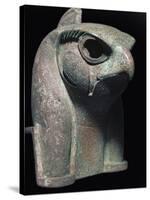 Bronze head of the Egyptian god Ra-Unknown-Stretched Canvas