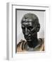 Bronze Head with Marble Bust of Julius Caesar-null-Framed Giclee Print
