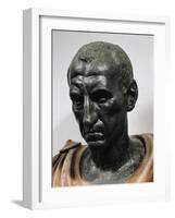 Bronze Head with Marble Bust of Julius Caesar-null-Framed Giclee Print