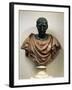 Bronze Head with Marble Bust of Julius Caesar-null-Framed Giclee Print