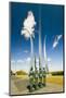 Bronze Honor Guard and three soaring spires of the Air Force Memorial, One Air Force Memorial Dr...-null-Mounted Photographic Print