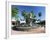 Bronze Horse Fountain in the Up-Market 5th Avenue Shopping District, Scottsdale, Phoenix, USA-Ruth Tomlinson-Framed Photographic Print