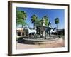 Bronze Horse Fountain in the Up-Market 5th Avenue Shopping District, Scottsdale, Phoenix, USA-Ruth Tomlinson-Framed Photographic Print