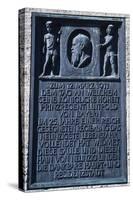 Bronze Inscription, Detail of Obelisk of Luitpold Royal Park, 1911, Schwabing, Munich, Germany-null-Stretched Canvas