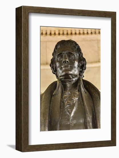 Bronze Jefferson Statue, Jefferson Memorial, Washington DC. Statue by Rudolph Evans 1947.-William Perry-Framed Photographic Print