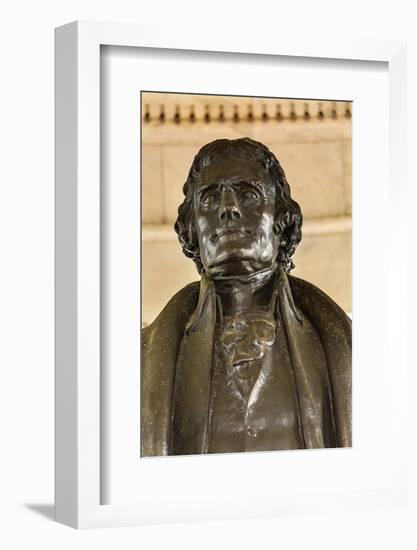 Bronze Jefferson Statue, Jefferson Memorial, Washington DC. Statue by Rudolph Evans 1947.-William Perry-Framed Photographic Print