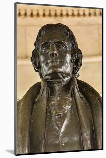 Bronze Jefferson Statue, Jefferson Memorial, Washington DC. Statue by Rudolph Evans 1947.-William Perry-Mounted Photographic Print