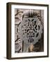 Bronze Knocker on Wooden Engraved Doors, Reales Alcazares, Seville, Andalucia, Spain, Europe-Guy Thouvenin-Framed Photographic Print