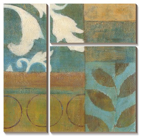Bronze Leaf Quadrant I-W^ Green-Aldridge-Stretched Canvas