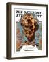 "Bronze Lincoln," Saturday Evening Post Cover, February 12, 1938-Joseph Christian Leyendecker-Framed Giclee Print