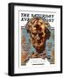 "Bronze Lincoln," Saturday Evening Post Cover, February 12, 1938-Joseph Christian Leyendecker-Framed Giclee Print