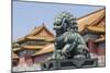 Bronze Lion Guarding the Entrance to the Gate of Supreme Harmony, Forbidden City, Beijing China-Michael DeFreitas-Mounted Photographic Print