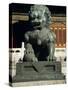 Bronze Lion Statue, Forbidden City, Beijing, China, Asia-D H Webster-Stretched Canvas