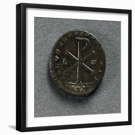 Bronze Magnenzio Maiorina with Constantine's Monogram, Verso, Roman Coins-null-Framed Giclee Print