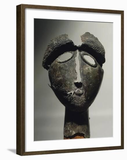 Bronze Masque of Male Deity, from Sanctuary of Montserie-null-Framed Giclee Print