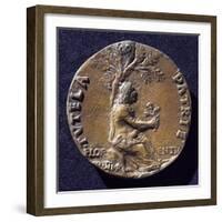 Bronze Medal with Image of Lorenzo De Medici-null-Framed Giclee Print