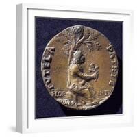 Bronze Medal with Image of Lorenzo De Medici-null-Framed Giclee Print