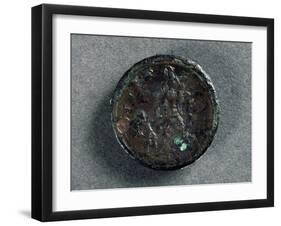 Bronze Medallion of Antoninus Pius Depicting Aeneas and Ascanius Getting Off Ship-null-Framed Giclee Print