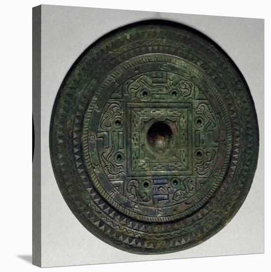 Bronze Mirror, China. Chinese Civilization, Han Dynasty, 3rd Century-null-Stretched Canvas