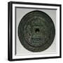 Bronze Mirror, China. Chinese Civilization, Han Dynasty, 3rd Century-null-Framed Giclee Print