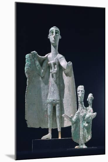 Bronze Mother and Child Statutes, Nuragici Culture, Siniscola, Sardinia, 9th-6th Century BC-null-Mounted Photographic Print
