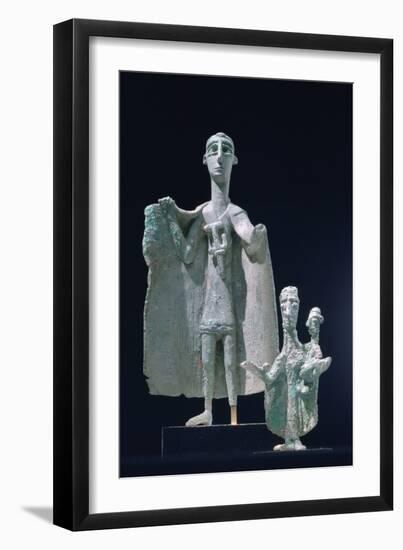 Bronze Mother and Child Statutes, Nuragici Culture, Siniscola, Sardinia, 9th-6th Century BC-null-Framed Photographic Print