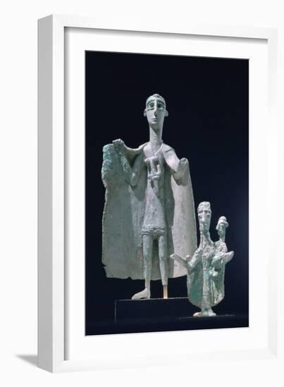 Bronze Mother and Child Statutes, Nuragici Culture, Siniscola, Sardinia, 9th-6th Century BC-null-Framed Photographic Print