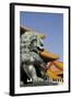 Bronze Mythological Lion Statue, Forbidden City, Beijing, China-Cindy Miller Hopkins-Framed Photographic Print