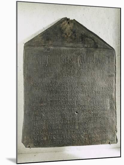 Bronze Plaque Containing Decurions' Decree Regarding Regulation of Weights and Measures-null-Mounted Giclee Print