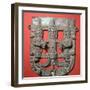 Bronze plaque of the Oba of Benin in his divine aspect. Artist: Unknown-Unknown-Framed Giclee Print