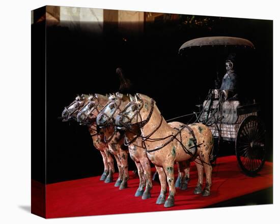 Bronze quadriga in the Qin Shi Huang Mausoleum, Xian, Shaanxi, China-null-Stretched Canvas