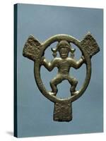 Bronze Round Plaque with Human Figure in Middle, Crimea, Gotho-Alanic Civilization, 4th-9th Century-null-Stretched Canvas