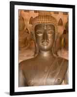 Bronze Sculpture at Wat Si Saket, Built in 1818 by Chao Anou, Vientiane, Laos-Gavriel Jecan-Framed Photographic Print