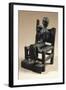 Bronze Sculpture Depicting Seated Figure Holding Cup, from Enkomi, Cyprus-null-Framed Giclee Print