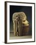 Bronze Sculpture of Female Head-null-Framed Giclee Print