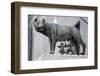 Bronze Sculpture of the She-Wolf with Romulus and Remus, Rome, Lazio, Italy-Stuart Black-Framed Photographic Print