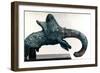 Bronze Sculpture with Gold Incrustations-null-Framed Giclee Print