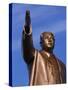 Bronze Statue, 30M High, of Great Leader, Mansudae Hill Grand Monument, Pyongyang, North Korea-Anthony Waltham-Stretched Canvas