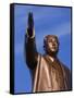 Bronze Statue, 30M High, of Great Leader, Mansudae Hill Grand Monument, Pyongyang, North Korea-Anthony Waltham-Framed Stretched Canvas