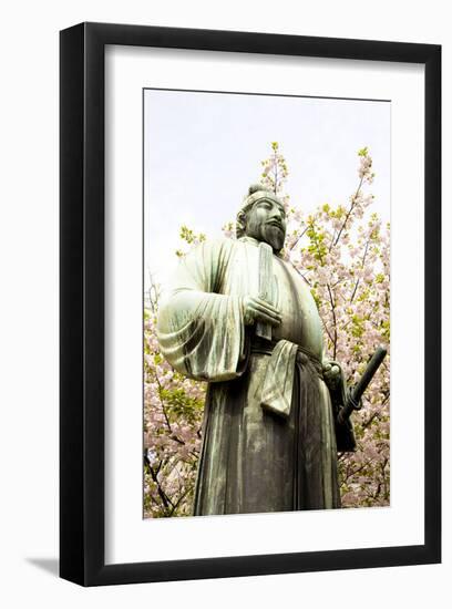Bronze Statue, Cherry Blossoms of Spring-Takashi Kirita-Framed Art Print
