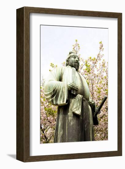 Bronze Statue, Cherry Blossoms of Spring-Takashi Kirita-Framed Art Print