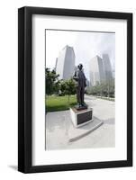 Bronze Statue 'Claude D. Pepper', Bayfront Park, Downtown, Miami, Florida, Usa-Axel Schmies-Framed Photographic Print