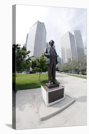 Bronze Statue 'Claude D. Pepper', Bayfront Park, Downtown, Miami, Florida, Usa-Axel Schmies-Stretched Canvas