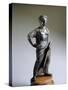 Bronze Statue Depicting a Deity or Female Figure Making an Offering-null-Stretched Canvas